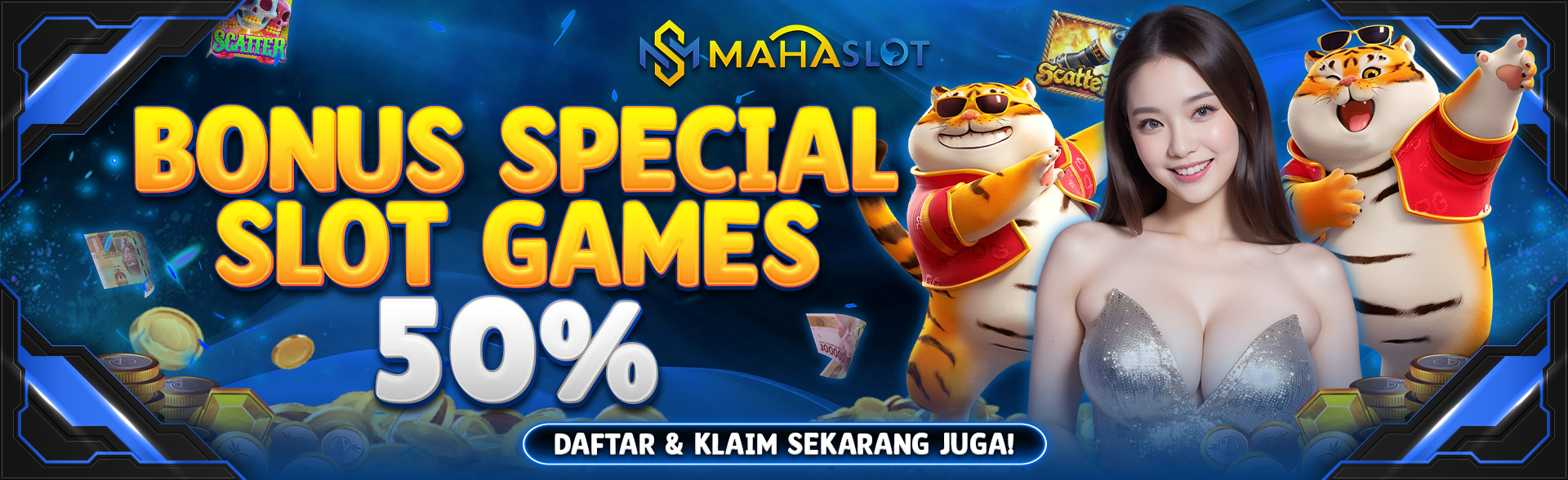 BONUS SPECIAL SLOT GAMES 50%